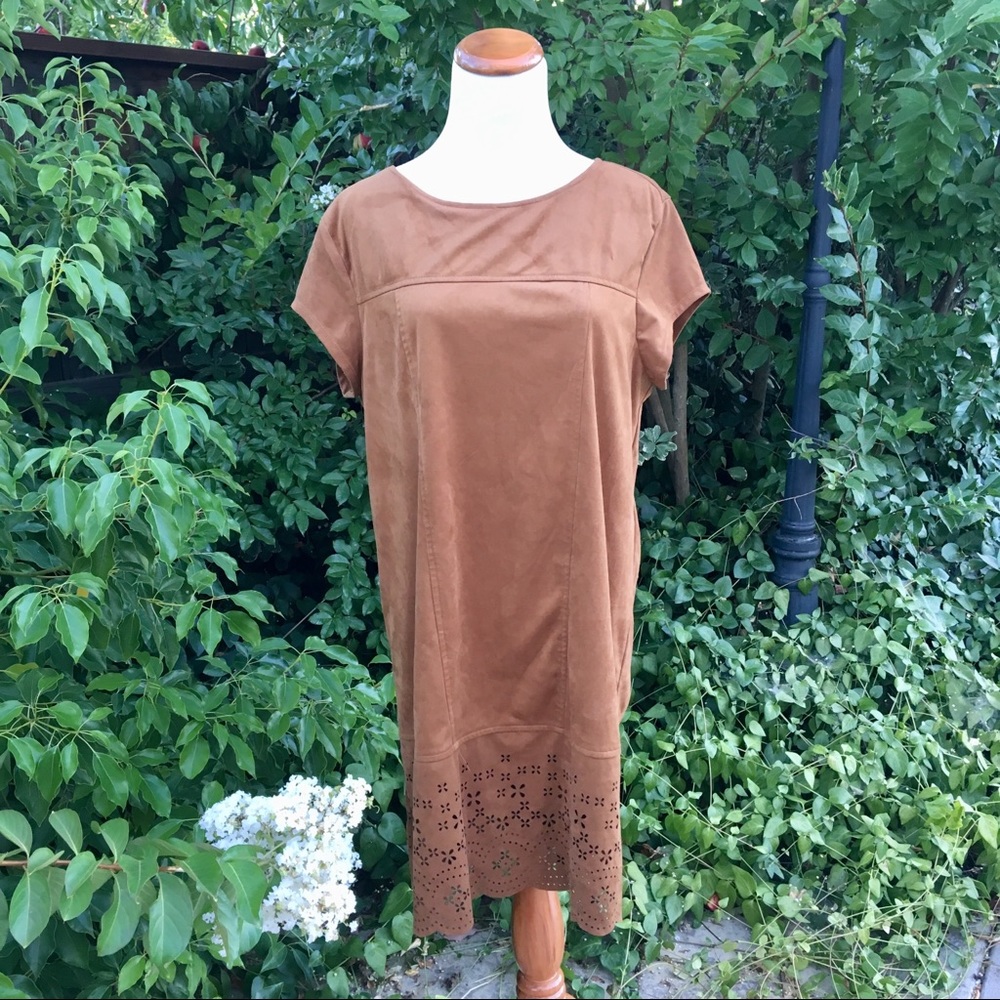 XHILARATION CAMEL SUEDE DRESS SIZE XL